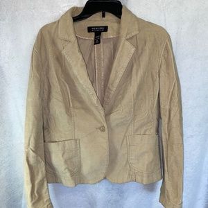 New York & Company Women's  Blazer Suit Jacket Size 10 Tan Office workwear